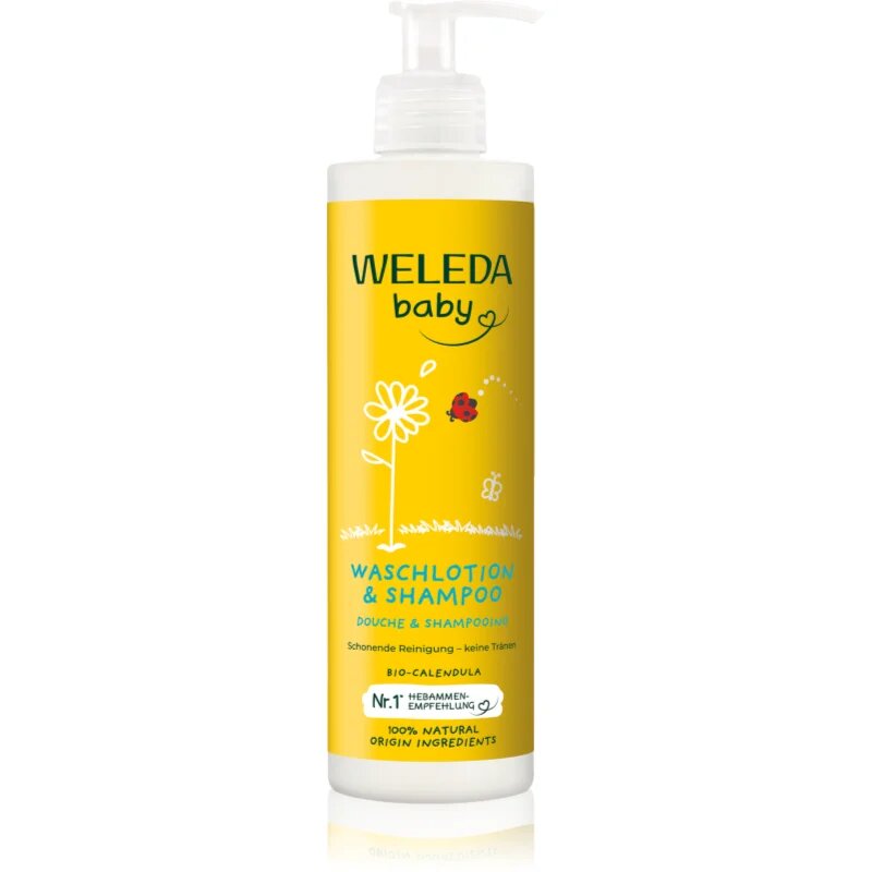Weleda Baby Sampon és lemosó 2 az 1-ben gyermekeknek Calendula officinalis 400 ml