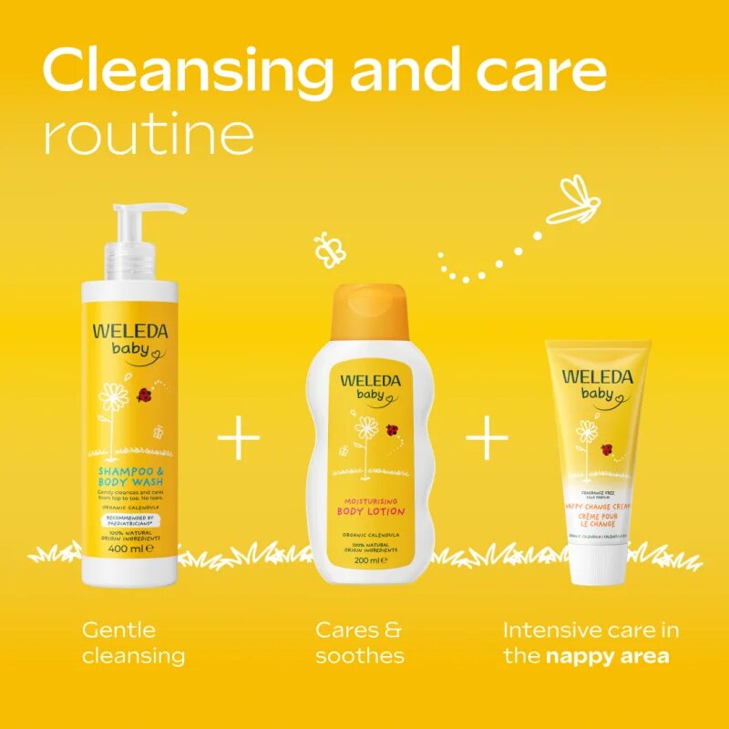Weleda Baby Sampon és lemosó 2 az 1-ben gyermekeknek Calendula officinalis 400 ml