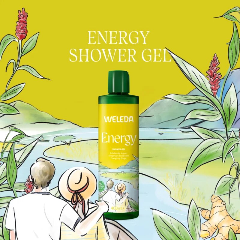 Weleda Energy energizáló tusfürdő gél Ginger Citronella and Cedar 400 ml