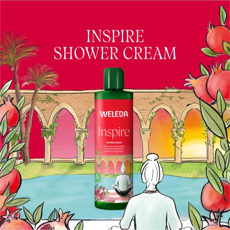 Weleda Inspire regeneráló tusfürdő krém Pomegranate Orange and Vanilla 400 ml