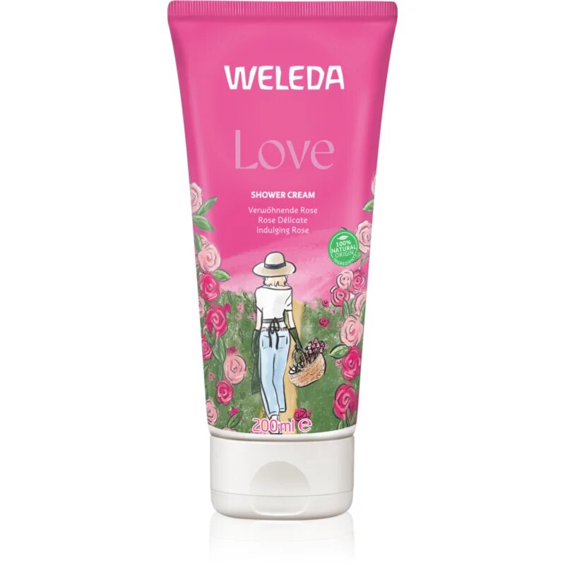 Weleda Love magával ragadó tusfürdő Rose Jasmine and Ylang-Ylang 200 ml