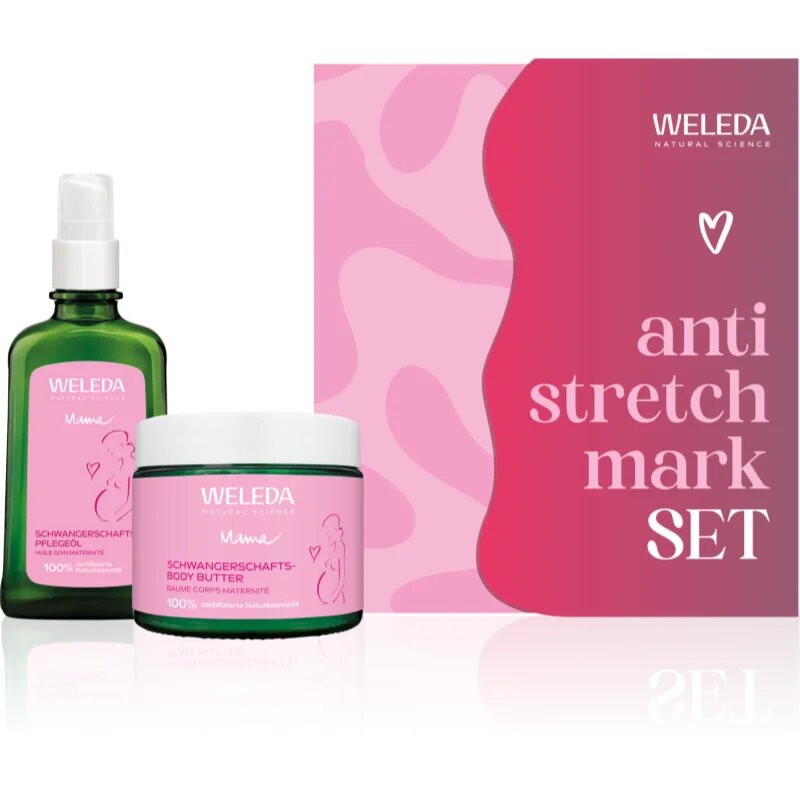 Weleda Mama Nature's Strength Against Stretch Marks szett a striák megelőzésére és csökkentésére