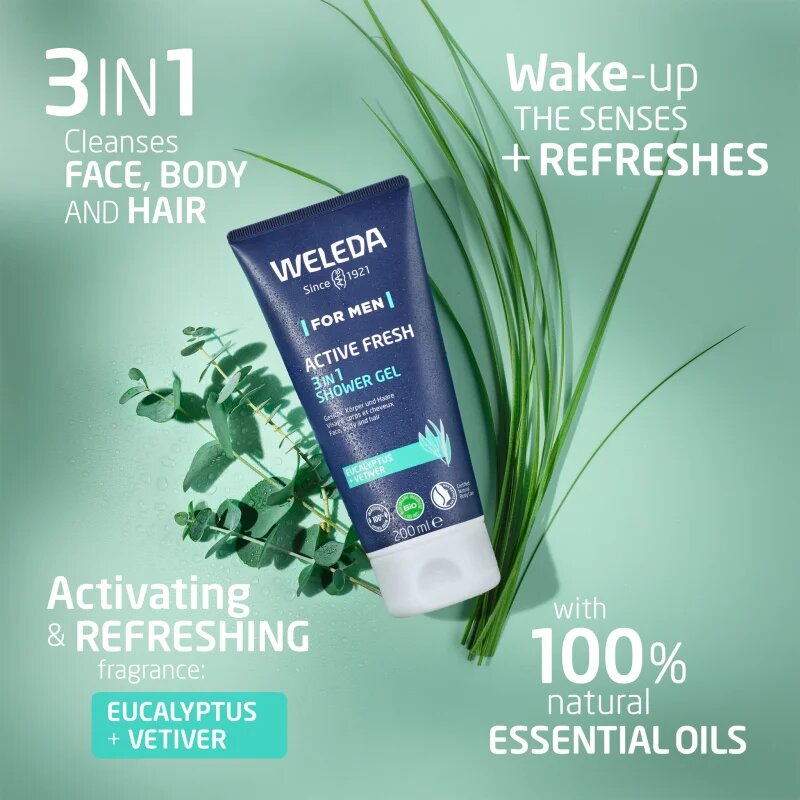 Weleda Men tusfürdő gél esszenciális olajokkal 200 ml