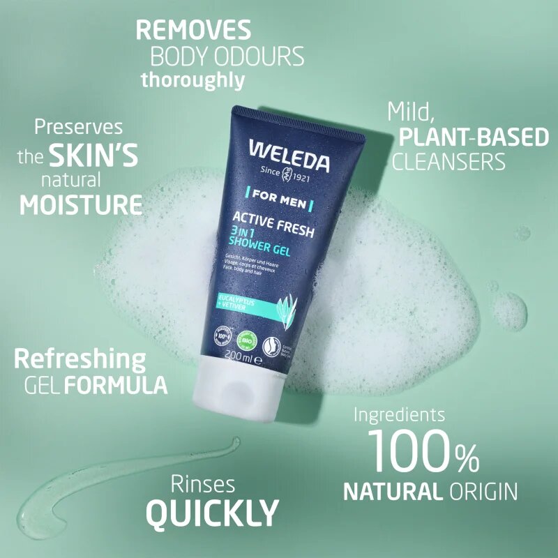 Weleda Men tusfürdő gél esszenciális olajokkal 200 ml