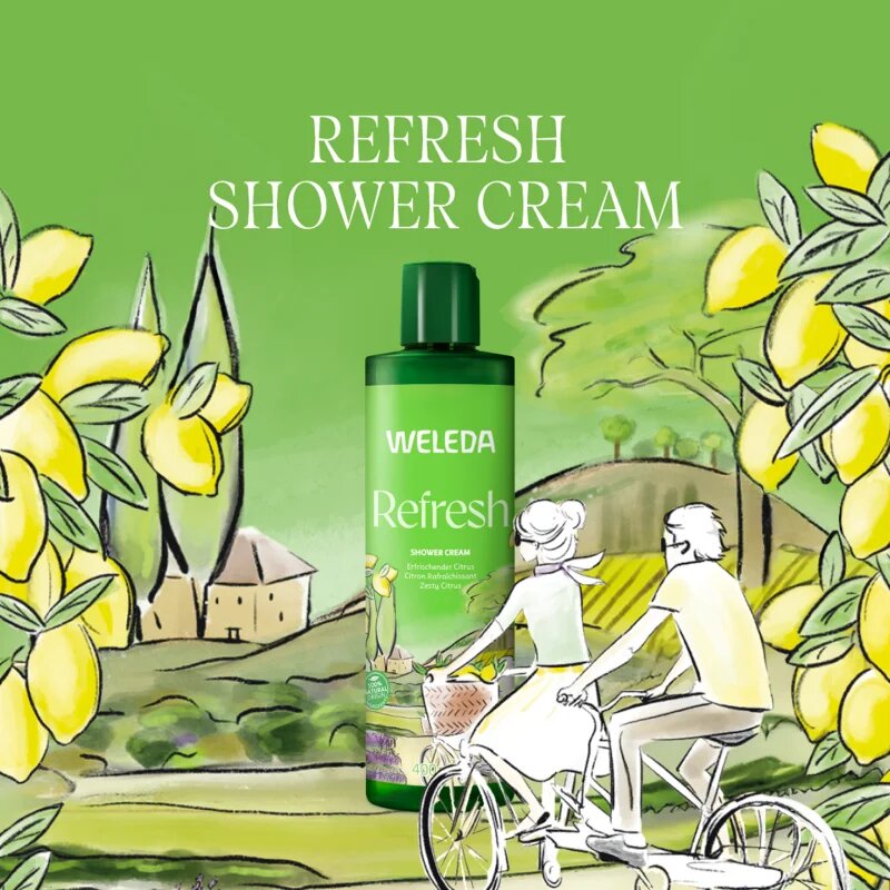 Weleda Refresh krémtusfürdő frissítő hatással Citrus 400 ml