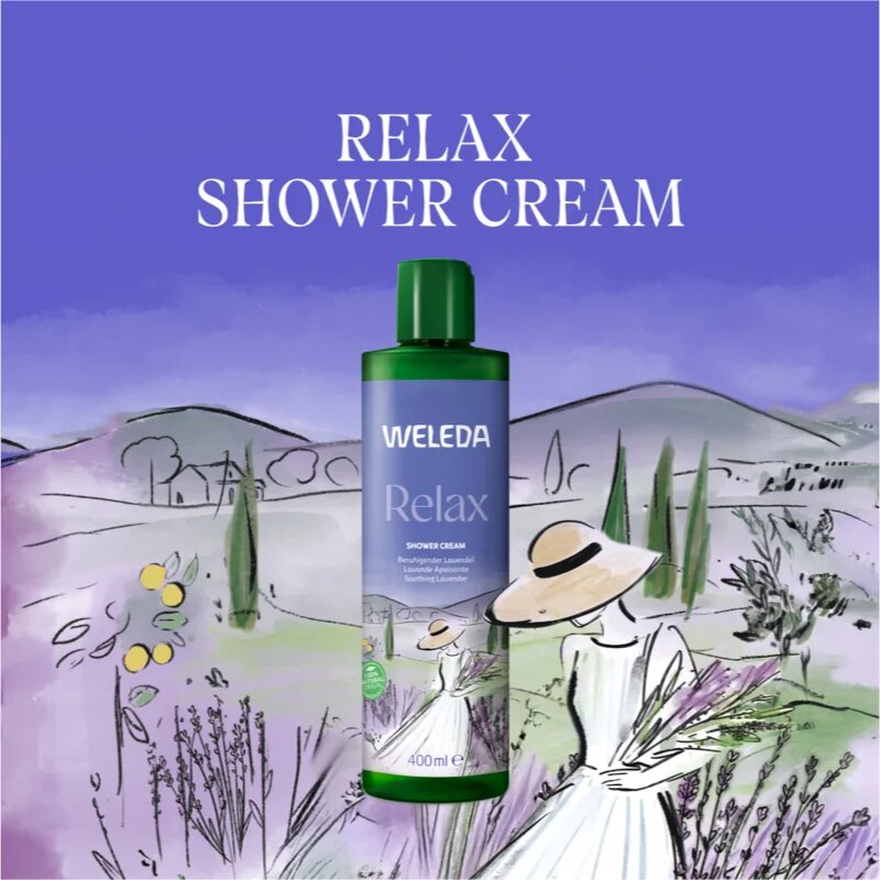 Weleda Relax relaxációs tusoló krém Levander 400 ml