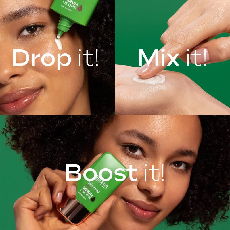 Weleda Serum Drops Skin Food Glow élénkítő szérum egységesíti a bőrszín tónusait 30 ml