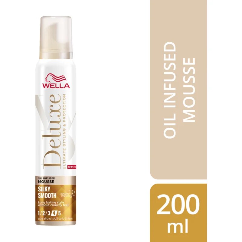 Wella Deluxe Silky Smooth fixáló hab tápláló hatással 200 ml