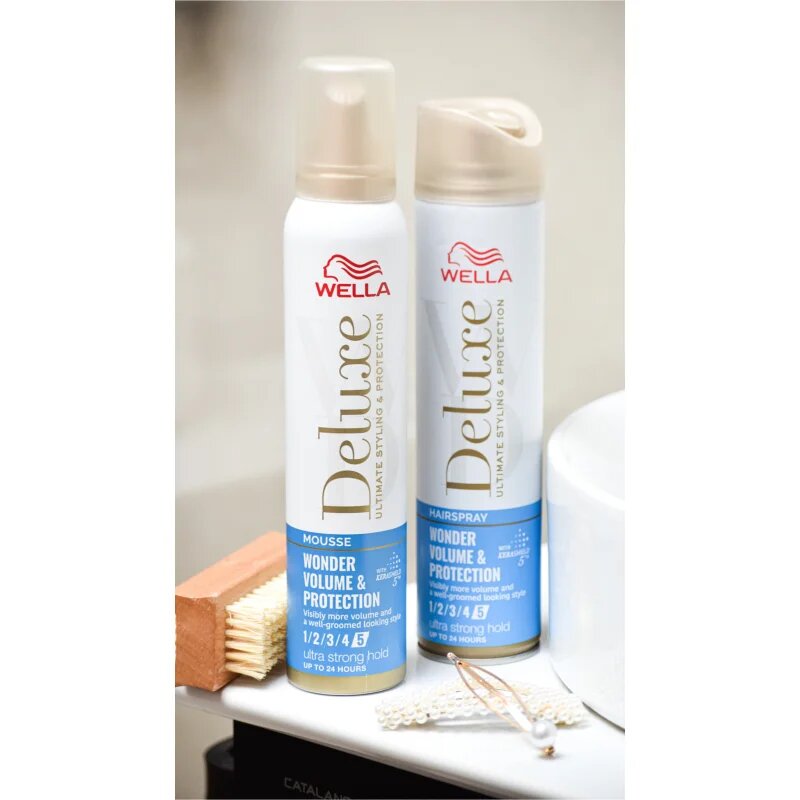 Wella Deluxe Wonder Volume & Protection fixáló hab a hajtérfogat növelésére 200 ml