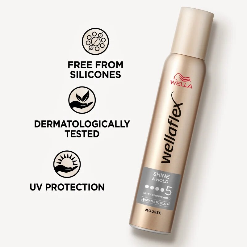 Wella flex Shine & Hold fixáló hab a magas fényért 200 ml