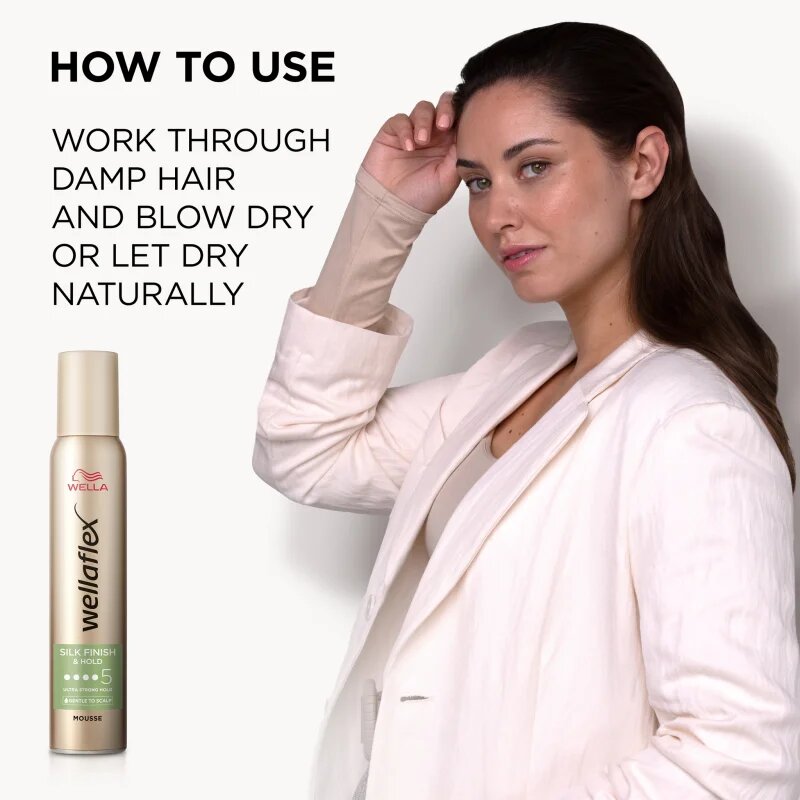 Wella flex Silk Finish & Hold fixáló hab ultra erős fixálás 200 ml