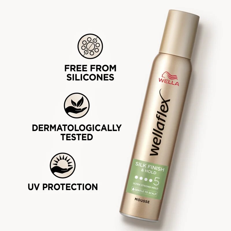 Wella flex Silk Finish & Hold fixáló hab ultra erős fixálás 200 ml