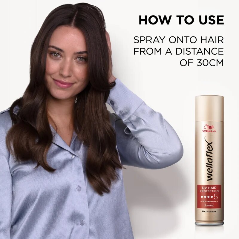 Wella flex UV Hair Protection Hajlakk az extra erős tartásért a hajformázáshoz melyhez magas hőfokot használunk 250 ml