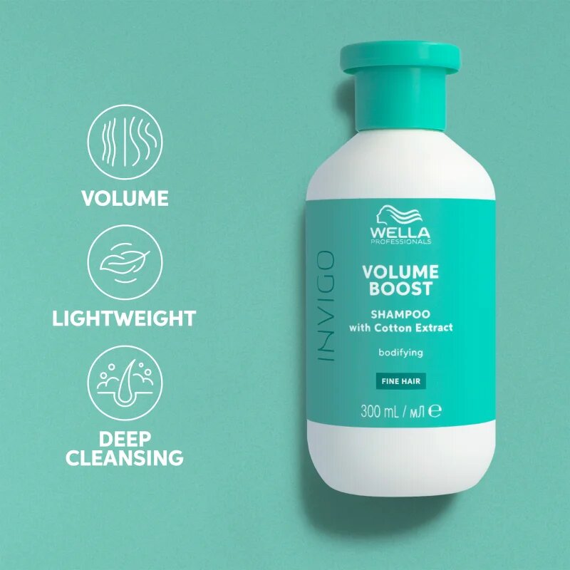 Wella Professionals Invigo Volume Boost tömegnövelő sampon a selymes hajért 1000 ml