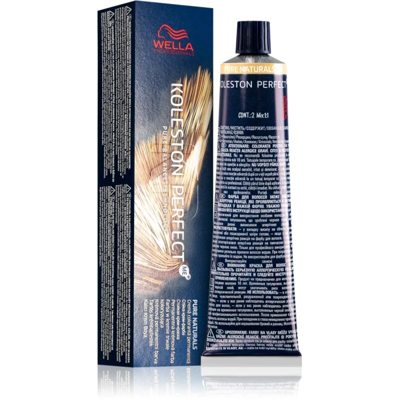 Wella Professionals Koleston Perfect ME+ Pure Naturals tartós hajfesték árnyalat 8/07 60 ml