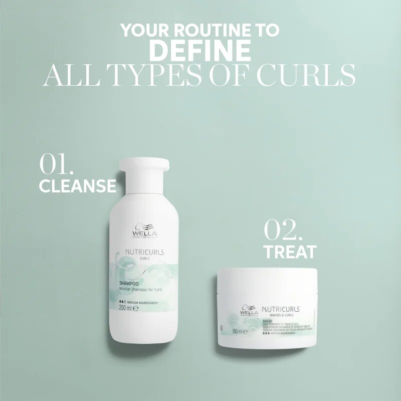 Wella Professionals Nutricurls Curls finom micellás sampon göndör hajra 1000 ml