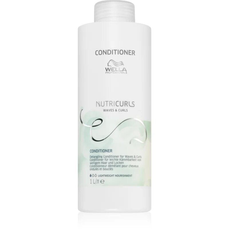 Wella Professionals Nutricurls Waves & Curls tápláló kondícionáló a könnyű kifésülésért 1000 ml