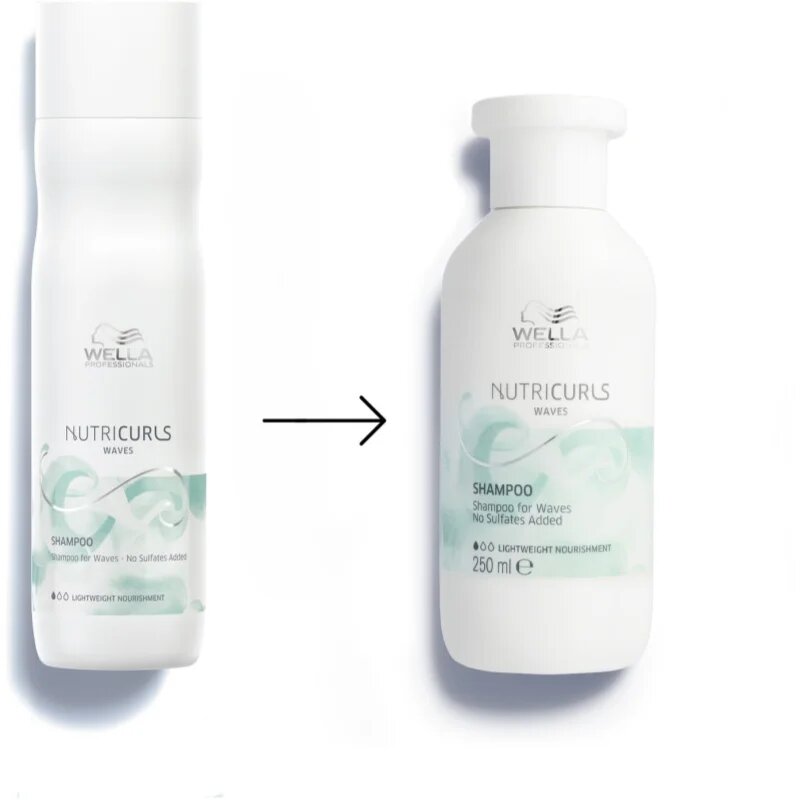 Wella Professionals Nutricurls Waves könnyű hidratáló sampon hullámos hajra 250 ml
