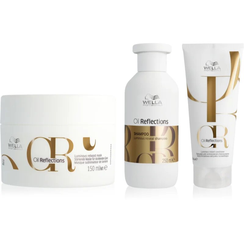 Wella Professionals Oil Reflections bundle szett a fénylő és selymes hajért 3 db