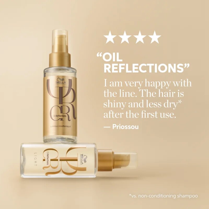 Wella Professionals Oil Reflections kisimító olaj a fénylő és selymes hajért 30 ml