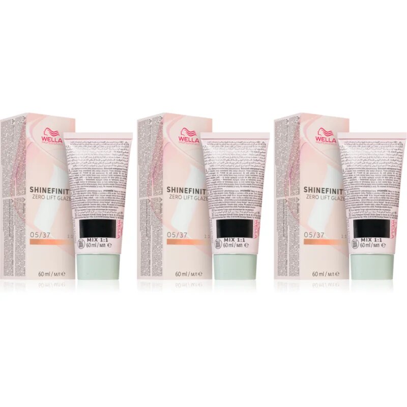 Wella Professionals Shinefinity Zero Lift Glaze tartós hajszínező takarékos kiszerelés árnyalat 05/37