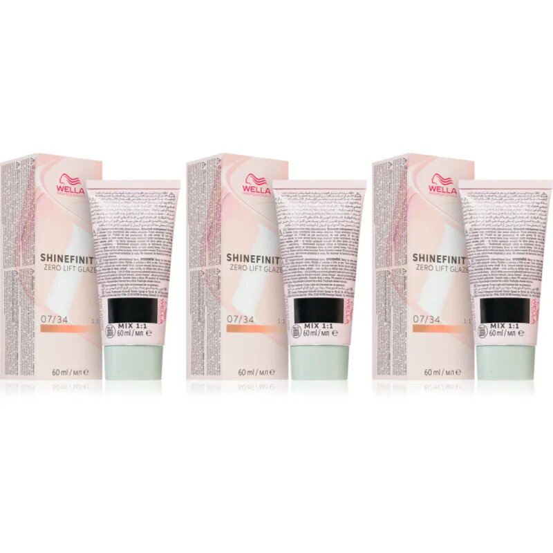 Wella Professionals Shinefinity Zero Lift Glaze tartós hajszínező takarékos kiszerelés árnyalat 07/34 - Paprika Spice