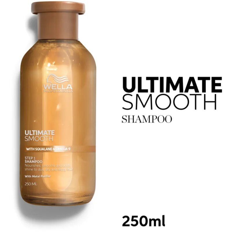 Wella Professionals Ultimate Smooth Shampoo intenzív tápláló sampon a fénylő és selymes hajért 250 ml