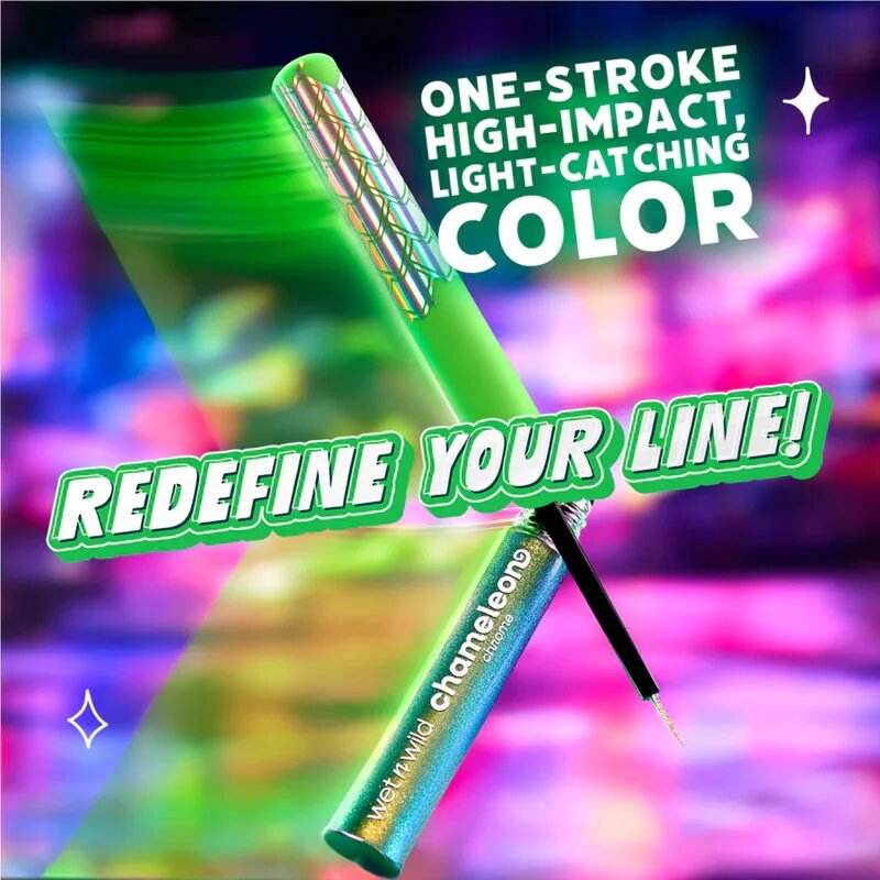 Wet n Wild Chameleon Chrome Liquid Eyeliner Holografikus szemhéjtus árnyalat Astro Pulse 2.7 ml