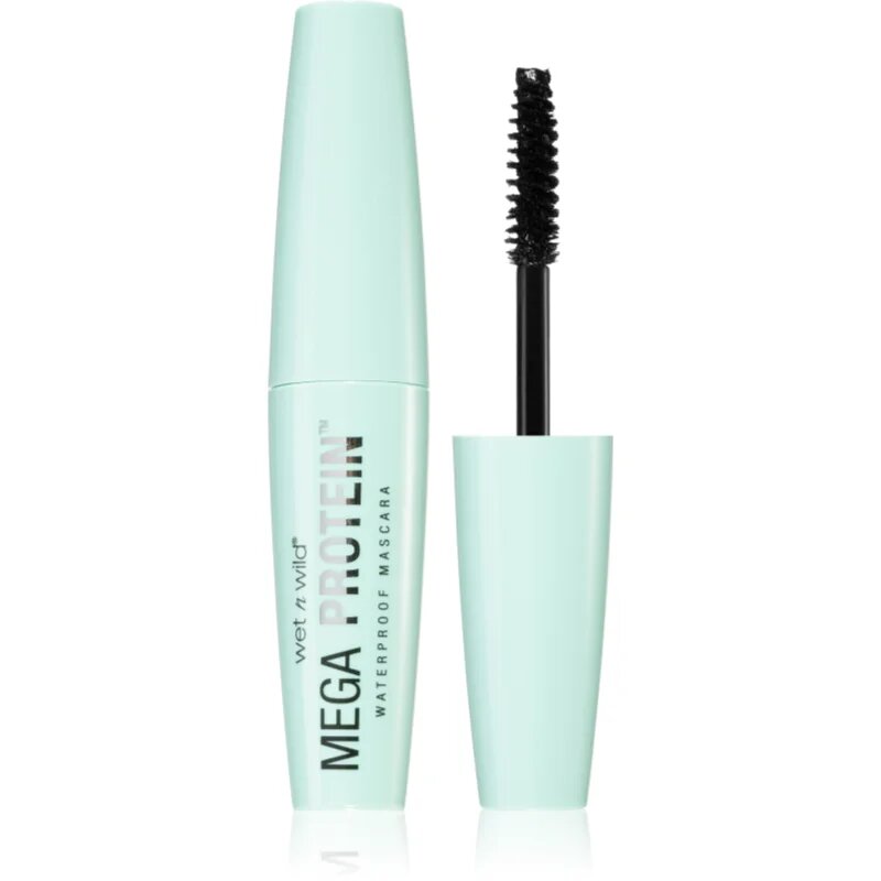 Wet n Wild MegaProtein Waterproof tápláló szempillaspirál vízálló árnyalat Very Black 6 ml