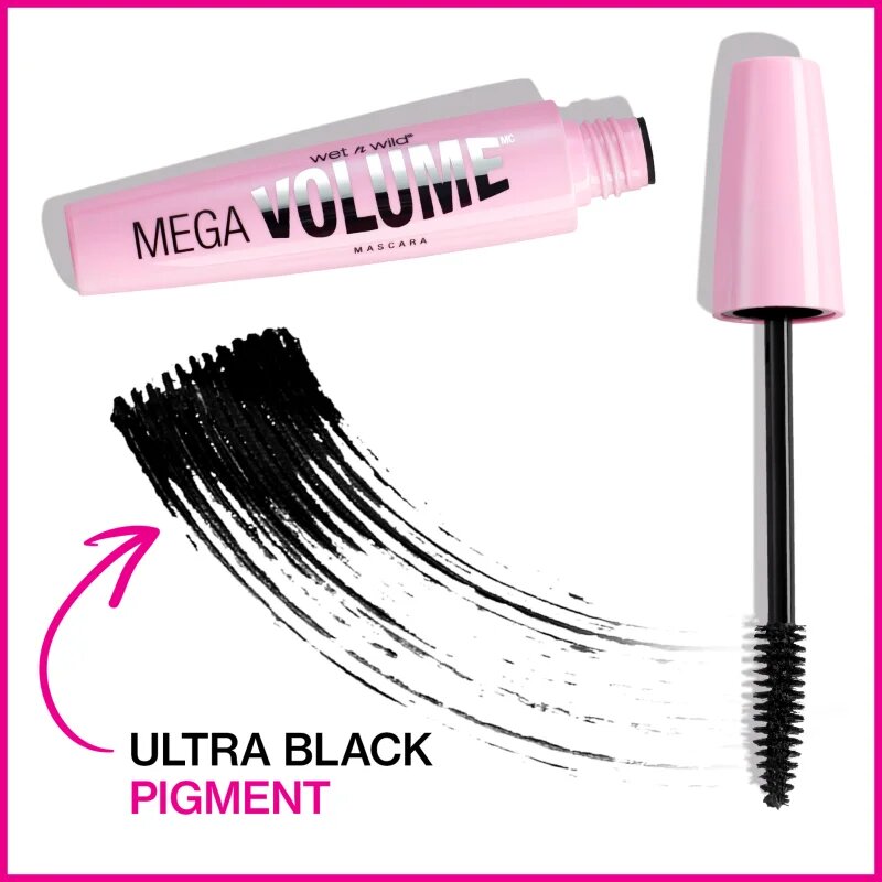 Wet n Wild MegaVolume szempillaspirál a maximális dús hatásért árnyalat Very Black 6 ml