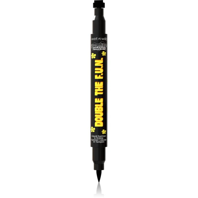 Wet n Wild SpongeBob SquarePants Double The F.U.N. Liquid Eyeliner & Stamp multifunkcionális szemceruza ricinusolajjal gazdagítva árnyalat Best Day Ev
