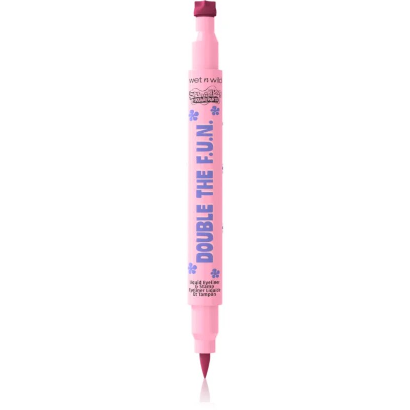 Wet n Wild SpongeBob SquarePants Double The F.U.N. Liquid Eyeliner & Stamp multifunkcionális szemceruza ricinusolajjal gazdagítva árnyalat Jumpin' Jel
