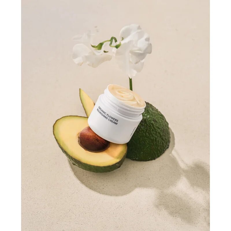 WHAMISA Organic Flowers Nourishing Cream tápláló arckrém lifting és feszesítő hatással 50 ml