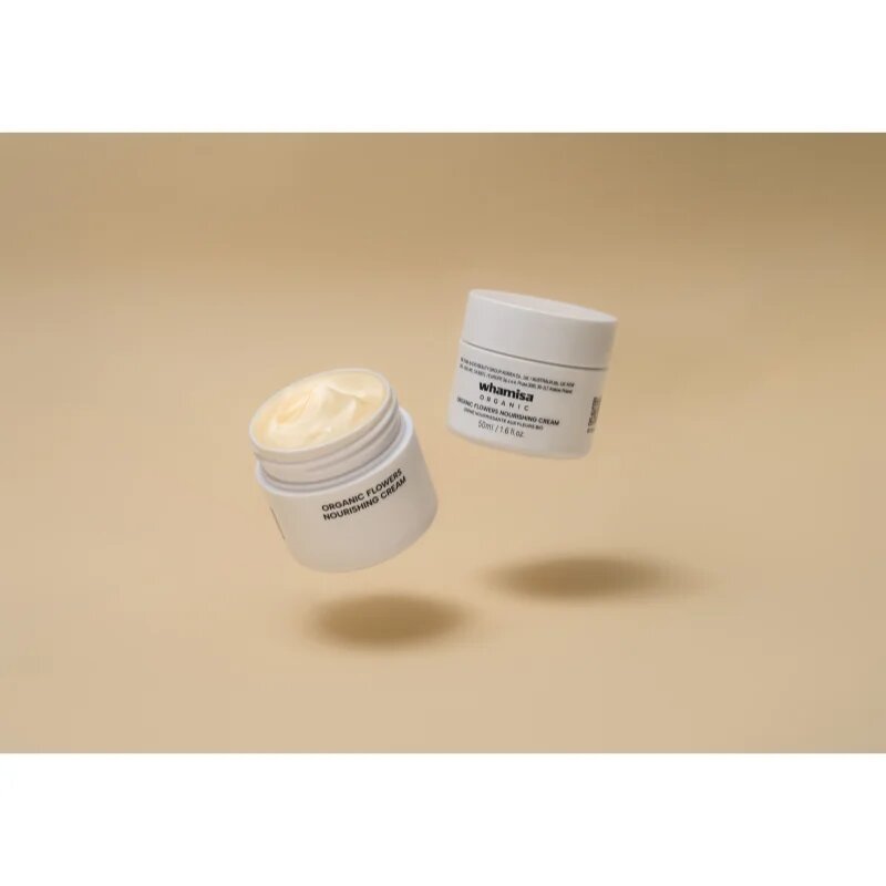 WHAMISA Organic Flowers Nourishing Cream tápláló arckrém lifting és feszesítő hatással 50 ml