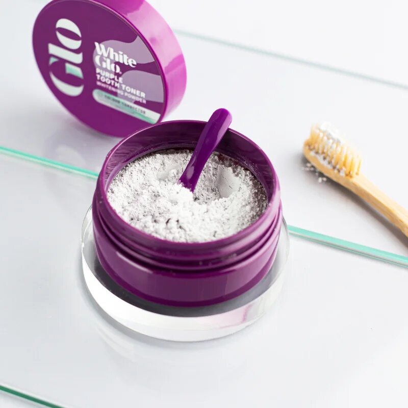 White Glo Purple Tooth Toner Powder fogfehérítő púder 30 g