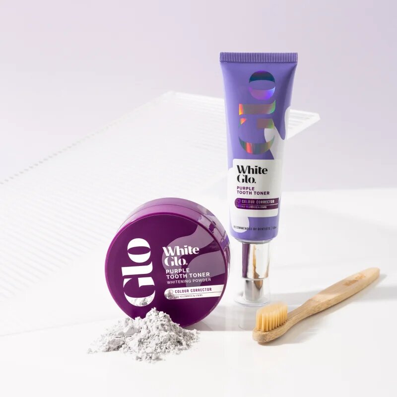 White Glo Purple Tooth Toner Powder fogfehérítő púder 30 g