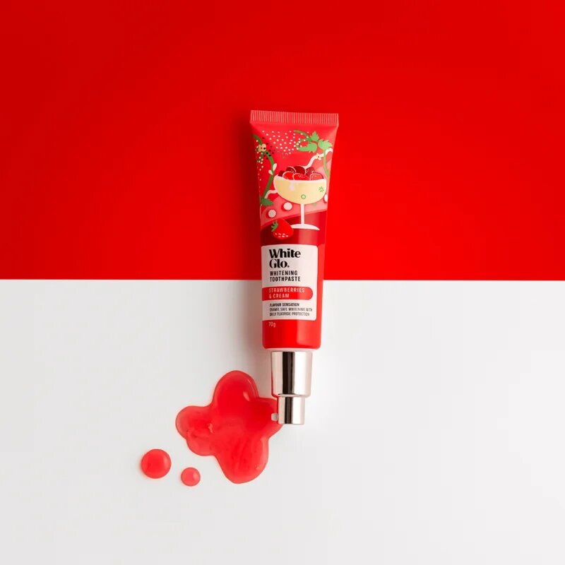White Glo Whitening Toothpaste Strawberries and Cream fogkrém 70 g