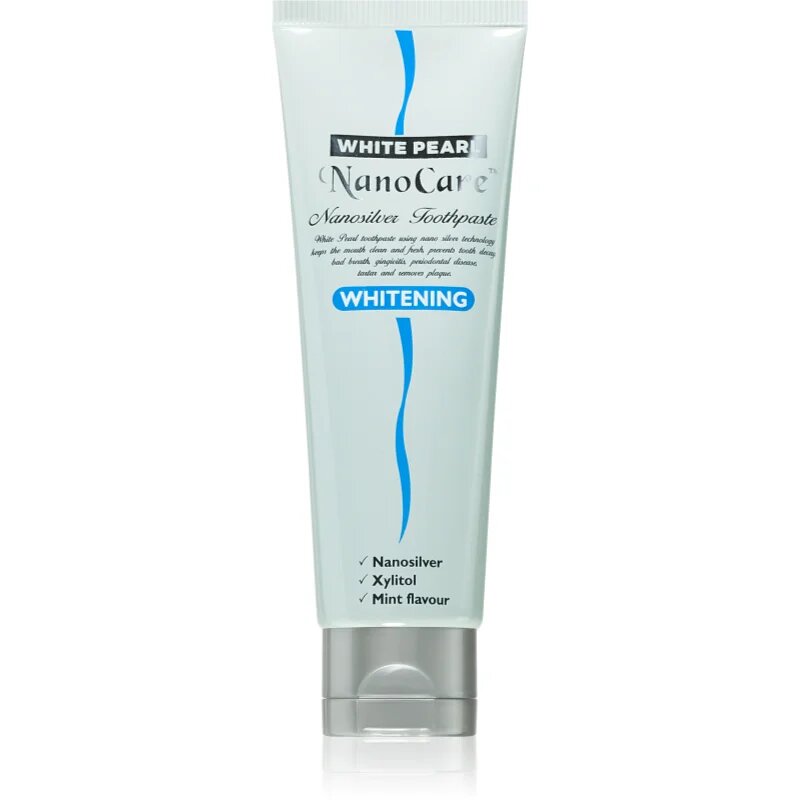 White Pearl NanoCare Whitening Fogkrém ezüst nanorészecskék foltok a fogakon 100 g