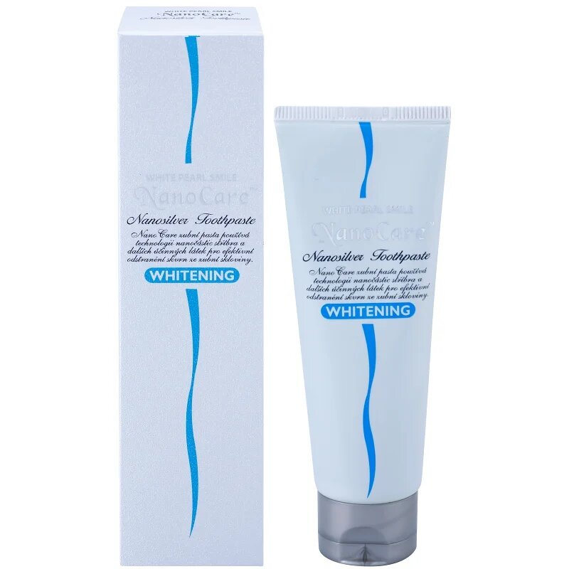 White Pearl NanoCare Whitening Fogkrém ezüst nanorészecskék foltok a fogakon 100 g