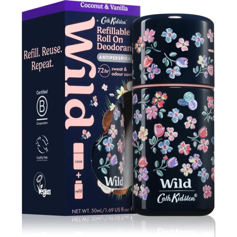 Wild Coconut & Vanilla Marble Ditsy Case golyós dezodor roll-on tokkal 50 ml