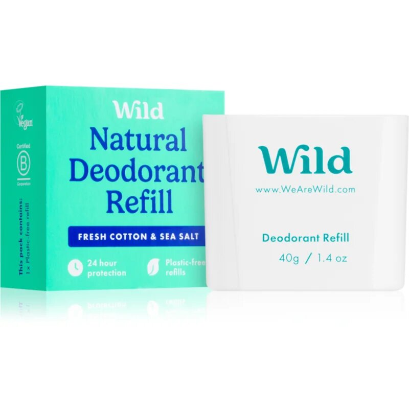 Wild Fresh Cotton & Sea Salt izzadásgátló deo stift utántöltő 40 g