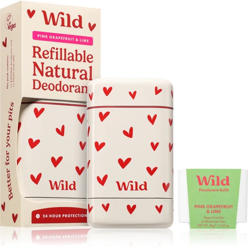 Wild Pink Grapefruit & Lime Heart Case izzadásgátló deo stift tokkal 40 g