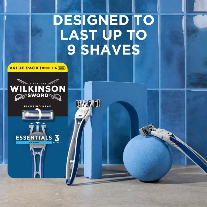 Wilkinson Sword Essentials 3 Hybrid borotva + tartalék fejek 4 db