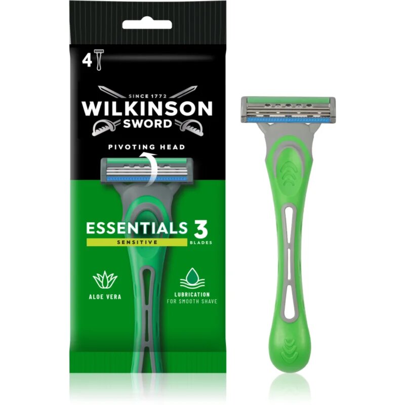 Wilkinson Sword Essentials 3 Sensitive eldobható borotvák 4 db