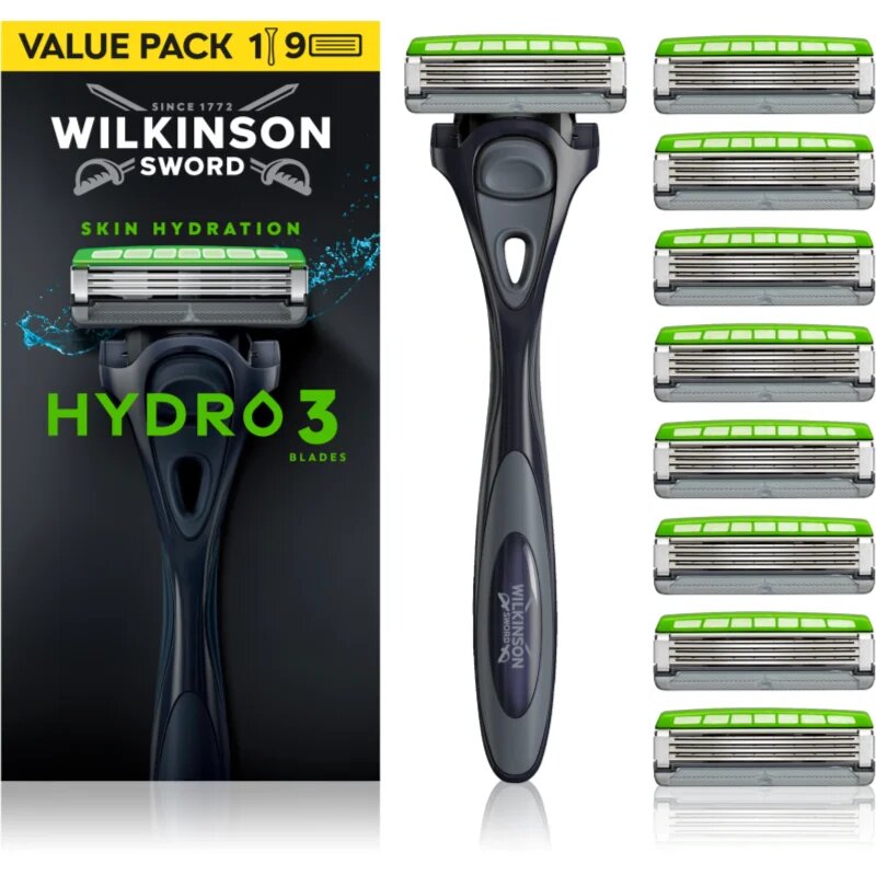 Wilkinson Sword Hydro3 borotva + tartalék fejek 8 db