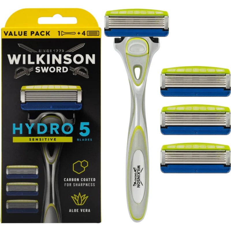 Wilkinson Sword Hydro5 Sensitive borotva + tartalék fejek 4 db