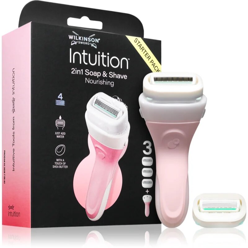 Wilkinson Sword Intuition 2in1 Soap & Shave Nourishing borotva + tartalék fej