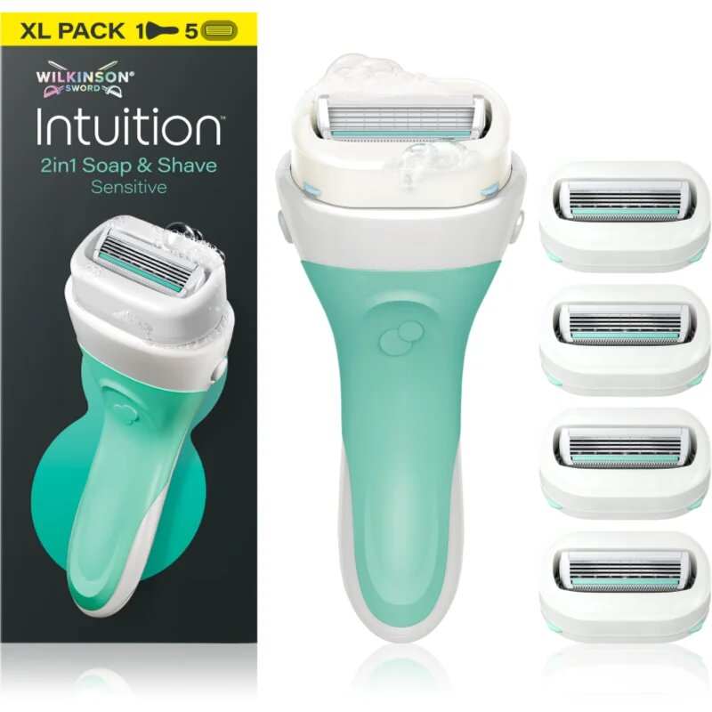 Wilkinson Sword Intuition 2in1 Soap & Shave Sensitive borotva + tartalék fej