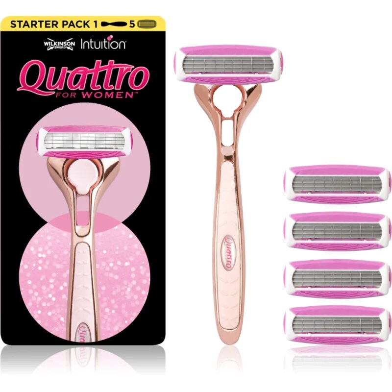 Wilkinson Sword Intuition Quattro for Women borotva + tartalék fejek 5 db