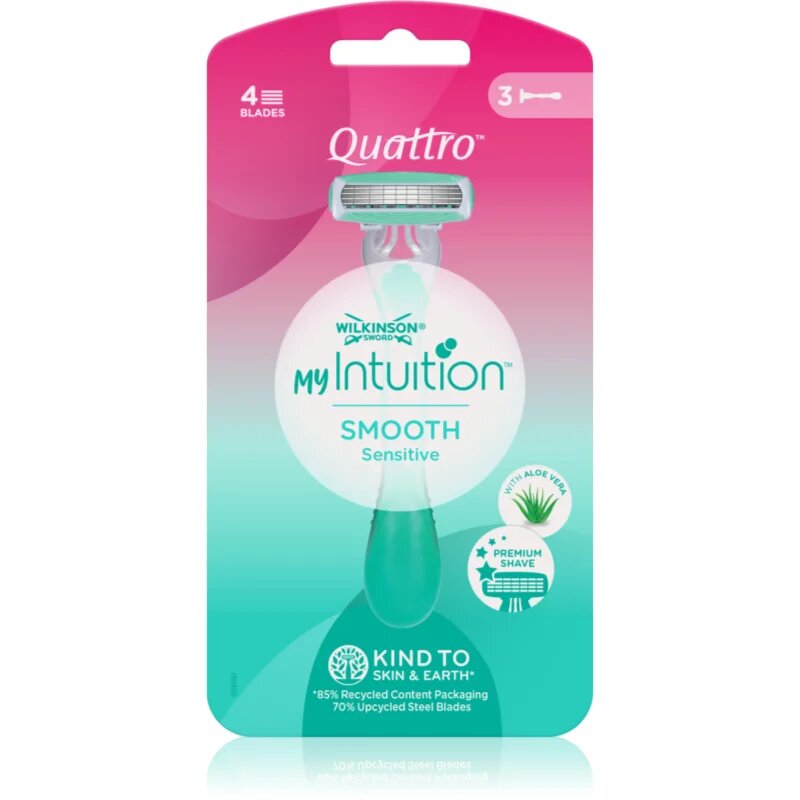 Wilkinson Sword My Intuition Quattro eldobható borotvák Smooth Sensitive 3 db